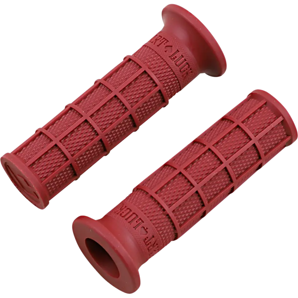 ODI Hart-Luck Signature Full-Waffle Slip-On Grips - Red V02FWDR
