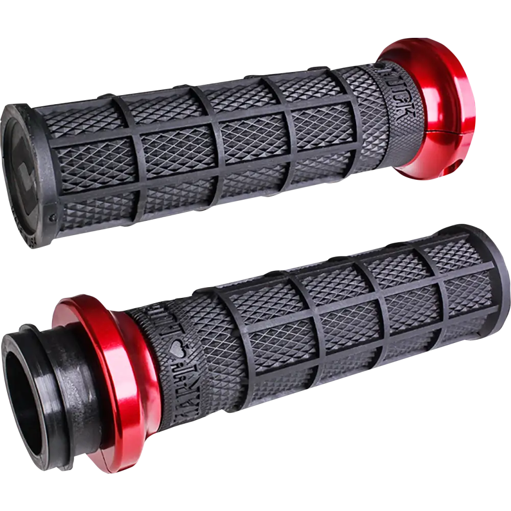ODI Hart-Luck Signature V-Twin Lock-On* Grips - Cable - Black/Red V31HCW-BB-R