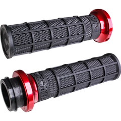 ODI Hart-Luck Signature V-Twin Lock-On* Grips - Cable - Black/Red V31HCW-BB-R