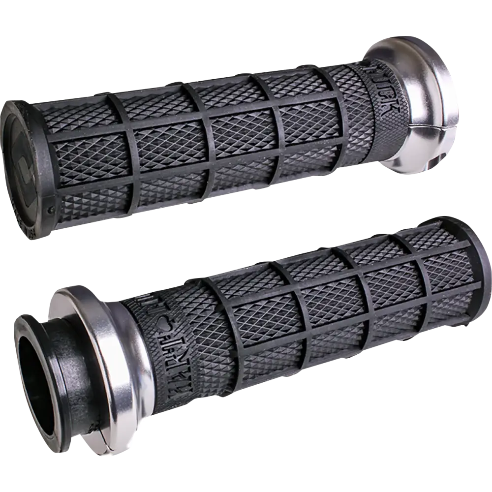 ODI Hart-Luck Signature V-Twin Lock-On* Grips for Indian - Black/Silver V31ITW-BB-S