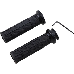 ODI Hart-Luck Signature V-Twin Lock-On* Grips for Indian - Black/Black V31ITW-BB-B