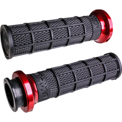 ODI Hart-Luck Signature V-Twin Lock-On* Grips for Indian - Black/Red V31ITW-BB-R