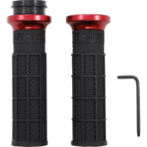 ODI Hart-Luck Signature V-Twin Lock-On* Grips - TBW - Black/Red V31HTW-BB-R