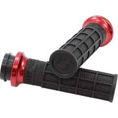 ODI Hart-Luck Signature V-Twin Lock-On* Grips - TBW - Black/Red V31HTW-BB-R