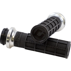 ODI Hart-Luck Signature V-Twin Lock-On* Grips - TBW - Black/Silver V31HTW-BB-S