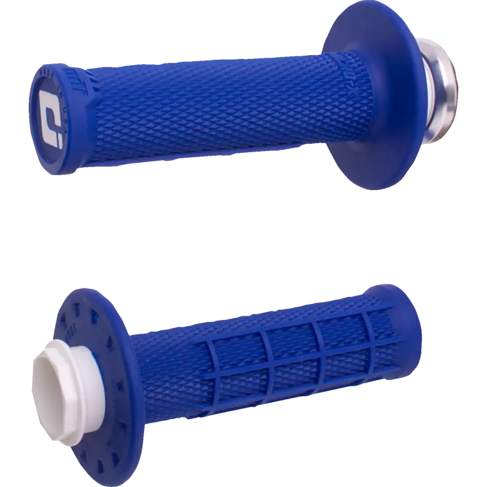 ODI Micro-X Half-Waffle v2 Lock-On Grips - Blue/Black H36MXU