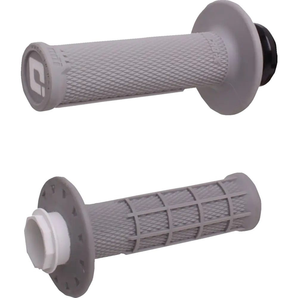 ODI Micro-X Half-Waffle v2 Lock-On Grips - Gray/Silver H36MXG