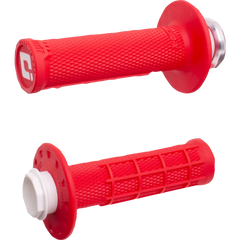 ODI Micro-X Half-Waffle v2 Lock-On Grips - Red/White H36MXR