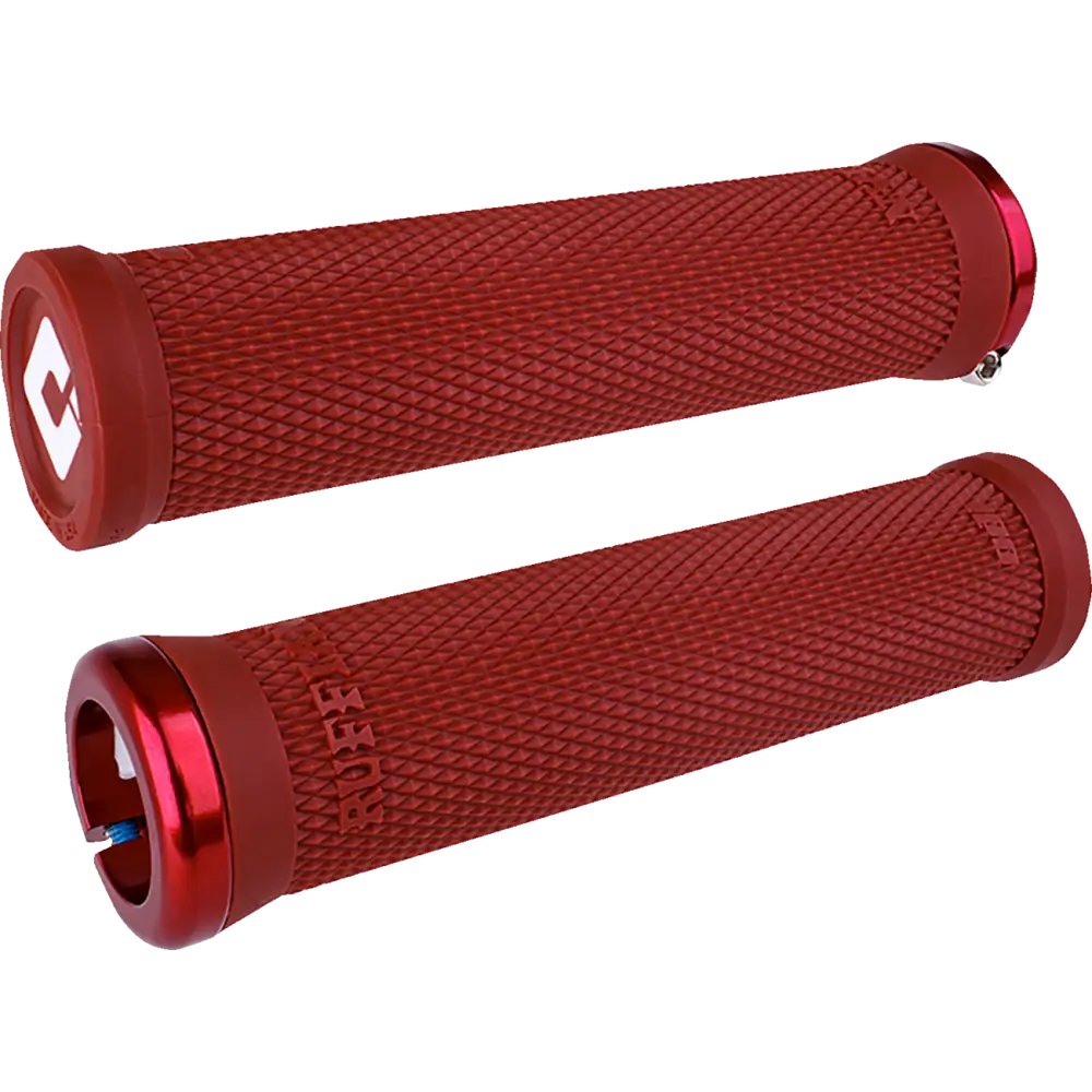 ODI Ruffian 2.1 Lock-On Grips - PWC - Dark Red/Red L33RFDR-R