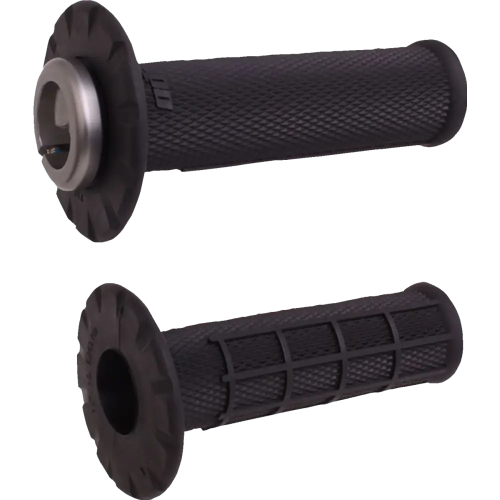 ODI Universal Lock-On Half Waffle Grips - Black/Black H21UHWB