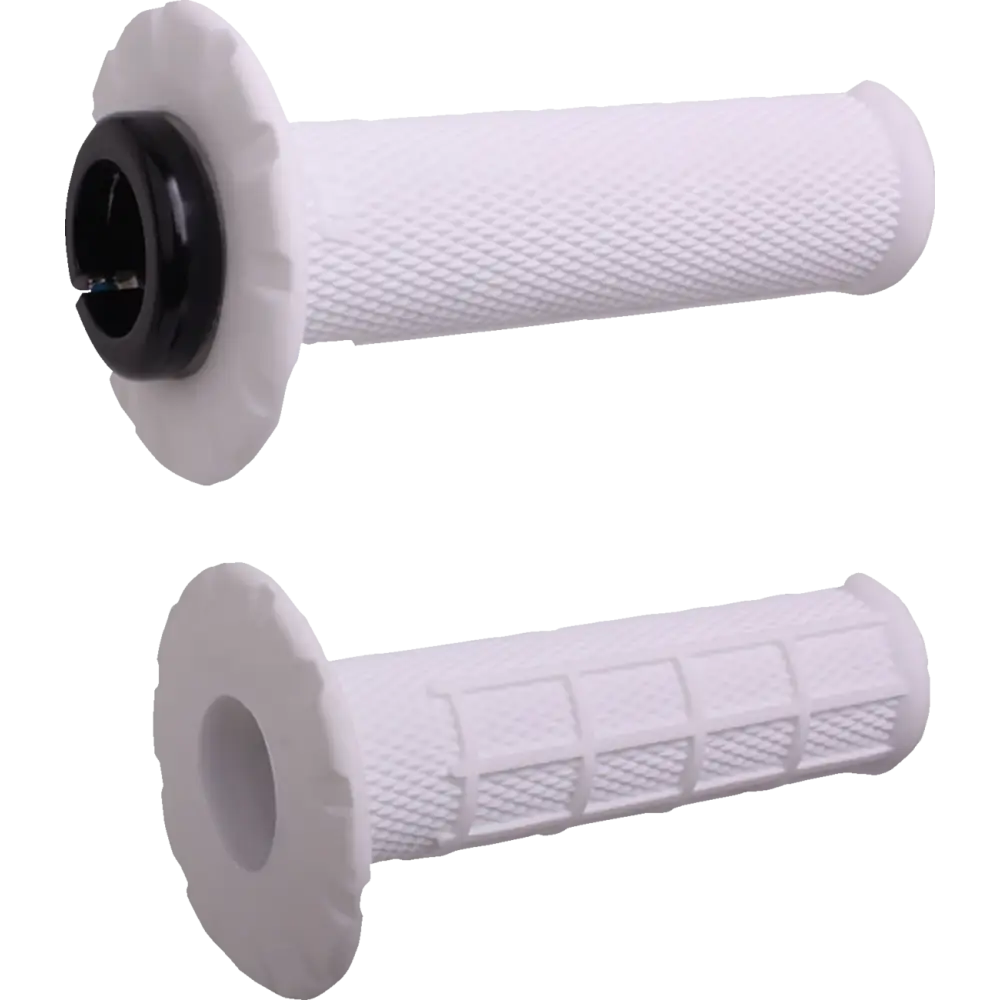 ODI Universal Lock-On Half Waffle Grips - White/Black H21UHWW