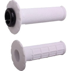 ODI Universal Lock-On Half Waffle Grips - White/Black H21UHWW