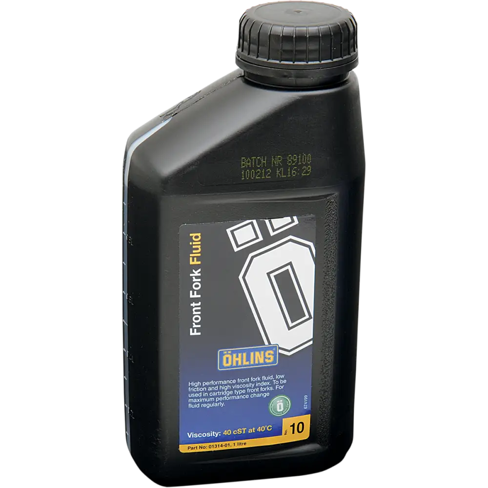 OHLINS Fork Oil 10wt - 1L | Part Number 01314-01 for Damper Rod and Cartridge Forks