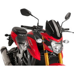 PUIG HI-TECH PARTS Naked Sport Windscreen - 12-1/4" - Black - Suzuki 9435N