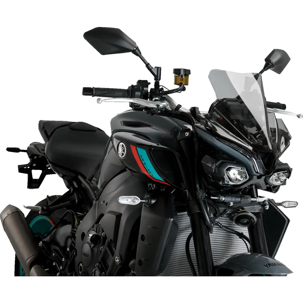 PUIG HI-TECH PARTS New Generation Sport Windshield - 14" - Smoke - MT-10/SP 21361H