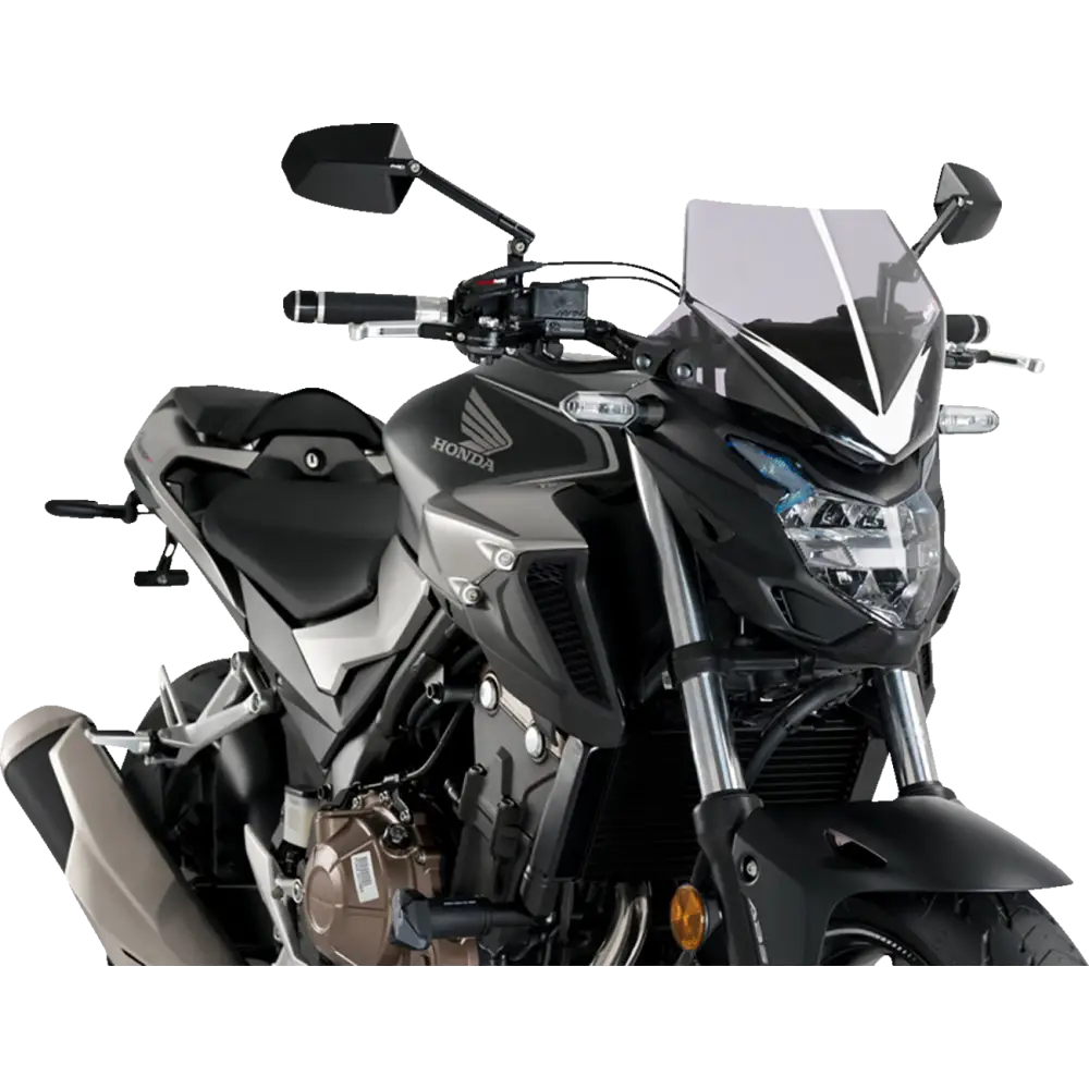 PUIG HI-TECH PARTS New Generation Sport Windshield - Smoke - CB500F 21412H