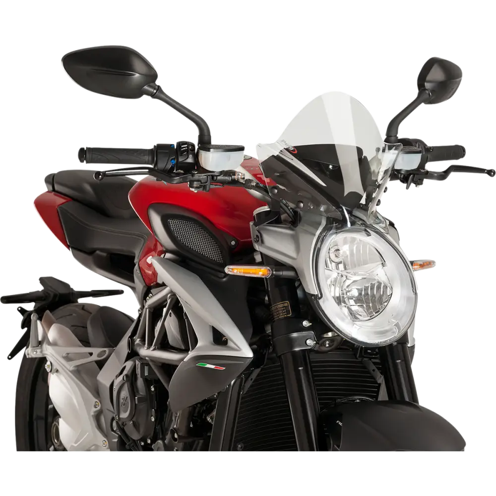 PUIG HI-TECH PARTS New Generation Windscreen - 10-1/2" - Black - Brutale 800 9011W