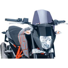 PUIG HI-TECH PARTS New Generation Windscreen - 10-1/2" - Dark Smoke - KTM 690 6009F