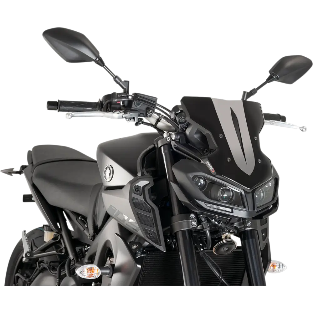 PUIG HI-TECH PARTS New Generation Windscreen - 11-1/2" - Black - MT09 9376N