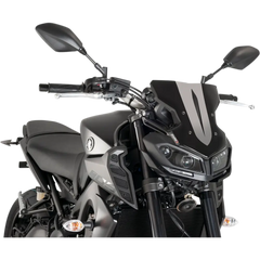 PUIG HI-TECH PARTS New Generation Windscreen - 11-1/2" - Black - MT09 9376N