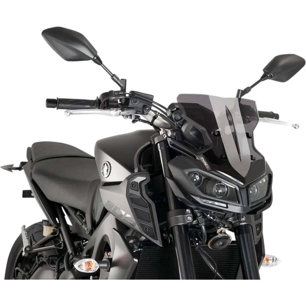 PUIG HI-TECH PARTS New Generation Windscreen - 11-1/2" - Dark Smoke - MT09 9376F