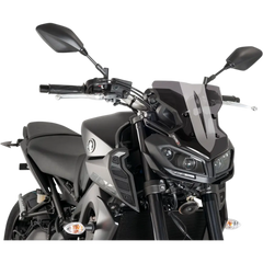 PUIG HI-TECH PARTS New Generation Windscreen - 11-1/2" - Dark Smoke - MT09 9376F
