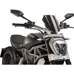 PUIG HI-TECH PARTS New Generation Windscreen - 11-5/8" - Black - Diavel 8921N