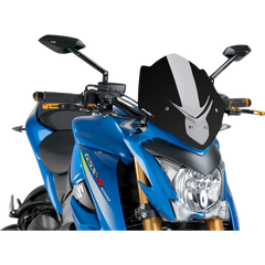 PUIG HI-TECH PARTS New Generation Windscreen - 12-1/2" - Black - GSXS1000 7653N