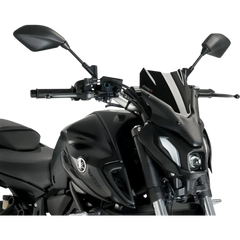 PUIG HI-TECH PARTS New Generation Windscreen - 12-1/2" - Black - MT-07 20618N