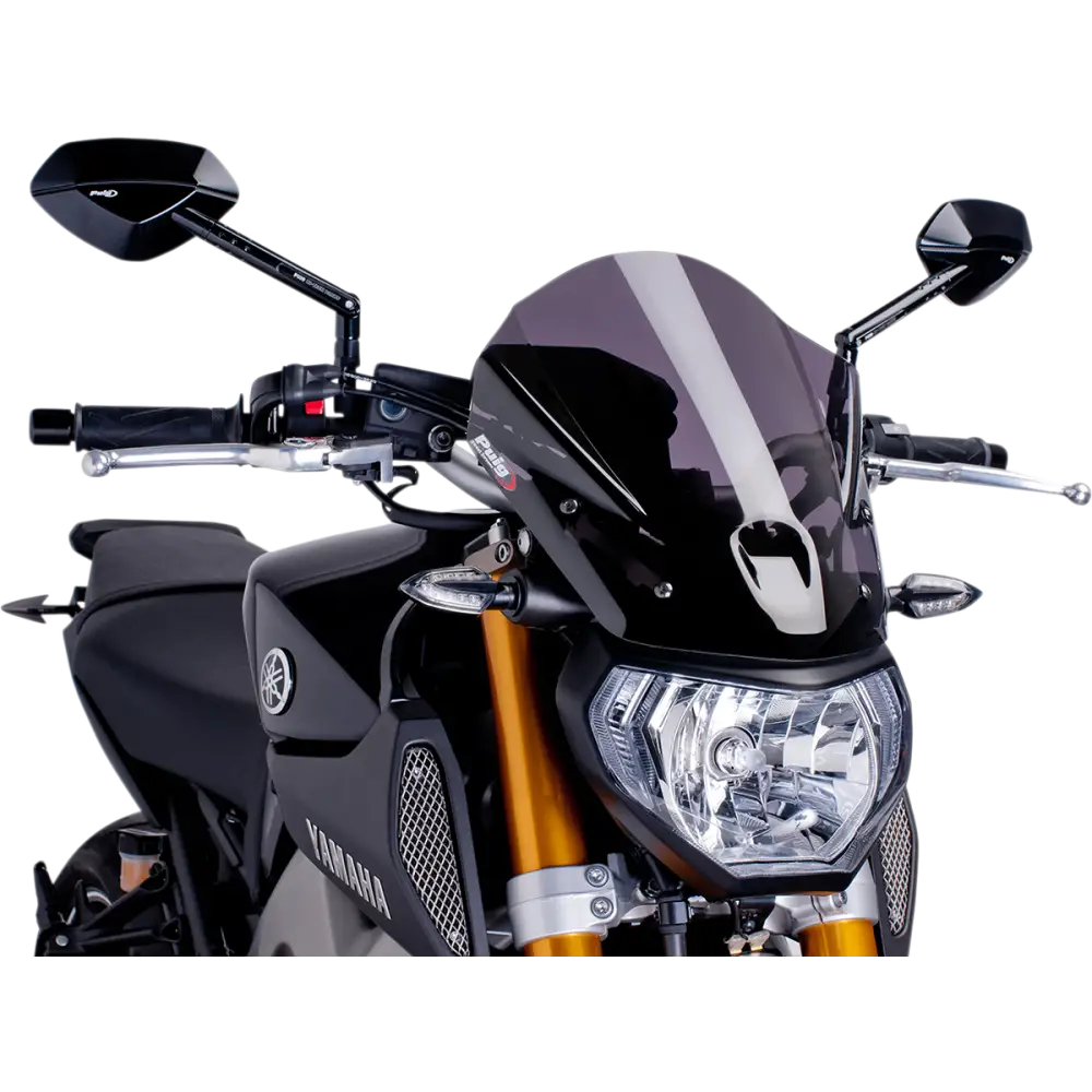 PUIG HI-TECH PARTS New Generation Windscreen - 13-3/4" - Dark Smoke - MT09 6861F