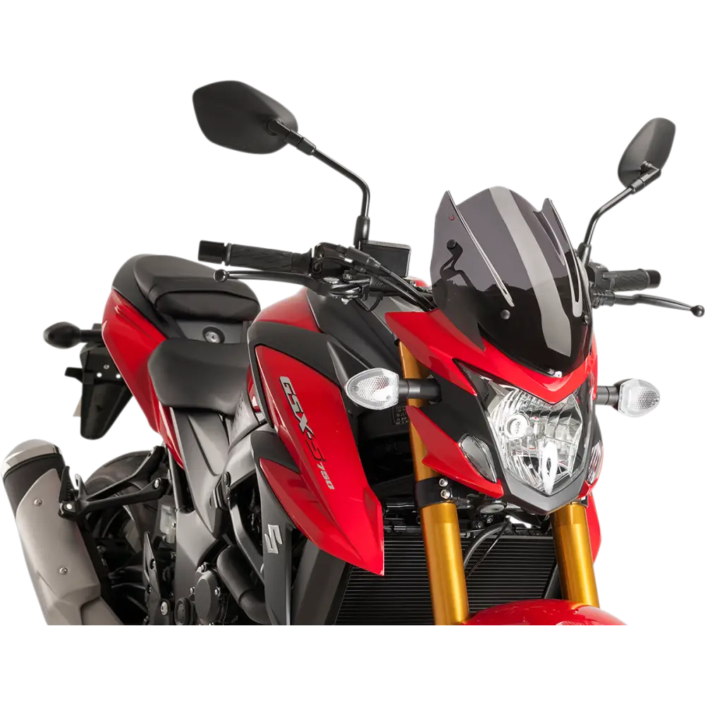 PUIG HI-TECH PARTS New Generation Windscreen - 13" - Dark Smoke - GSXS750 9435F