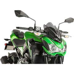 PUIG HI-TECH PARTS New Generation Windscreen - 15-1/4" - Dark Smoke - Z900 9689F