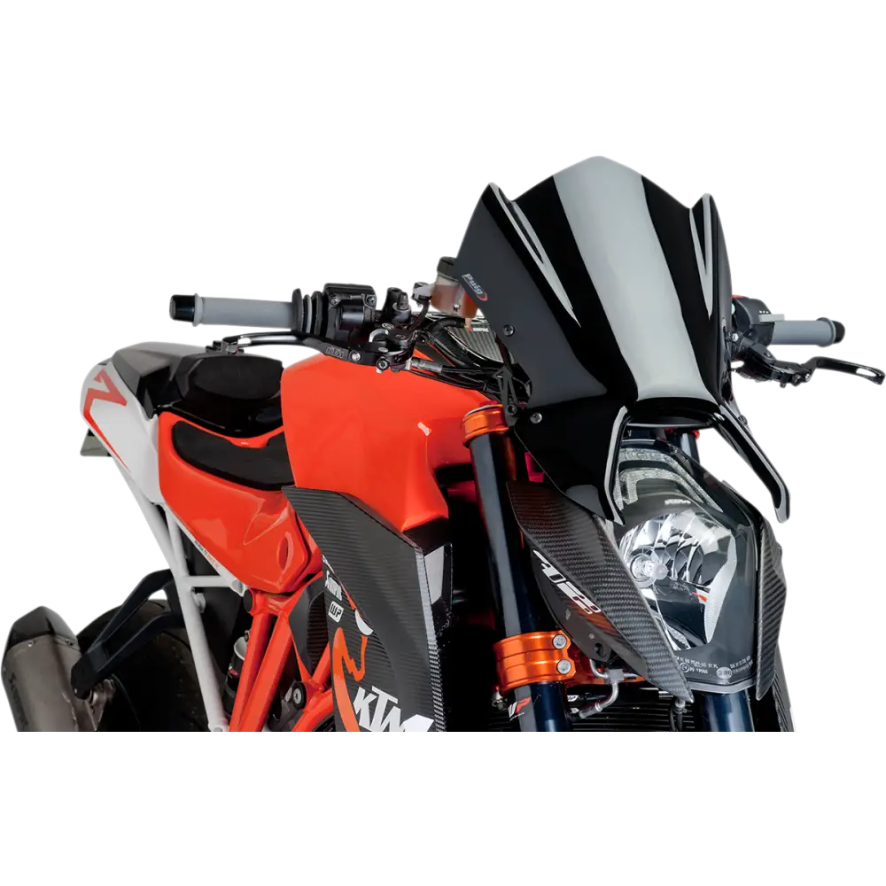 PUIG HI-TECH PARTS New Generation Windscreen - 16-1/2" - Black - KTM 1290 7014N