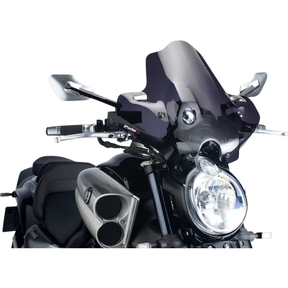 PUIG HI-TECH PARTS New Generation Windscreen - 16-1/2" - Dark Smoke - V-Max 4952F