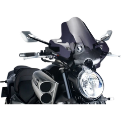 PUIG HI-TECH PARTS New Generation Windscreen - 16-1/2" - Dark Smoke - V-Max 4952F