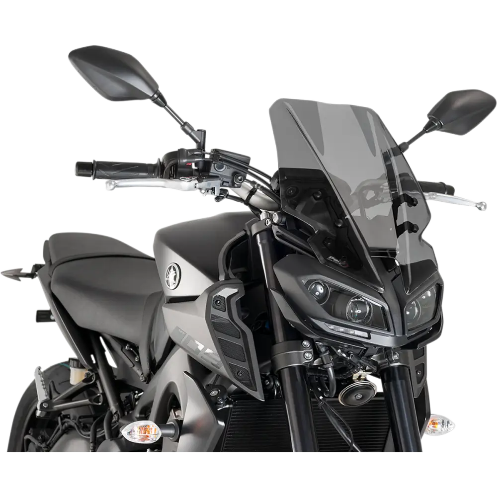 PUIG HI-TECH PARTS New Generation Windscreen - 16-1/2" - Dark Smoke - MT09 9377F