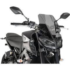 PUIG HI-TECH PARTS New Generation Windscreen - 16-1/2" - Dark Smoke - MT09 9377F