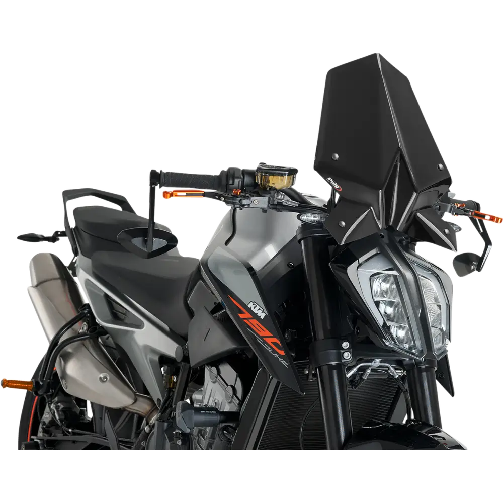 PUIG HI-TECH PARTS New Generation Windscreen - 16-1/4" - Black - KTM 9668N