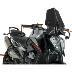 PUIG HI-TECH PARTS New Generation Windscreen - 16-1/4" - Black - KTM 9668N