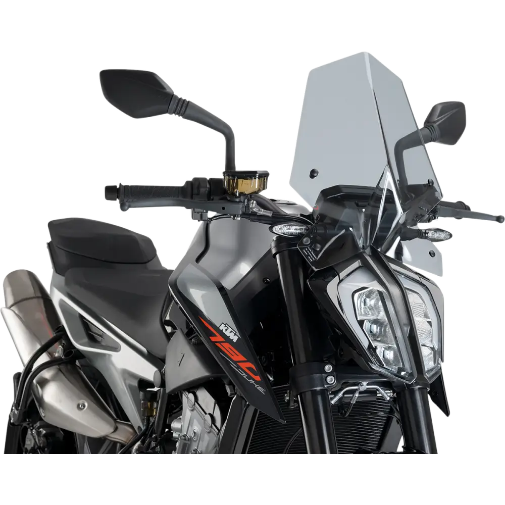 PUIG HI-TECH PARTS New Generation Windscreen - 16-1/4" - Smoke - KTM 9668H