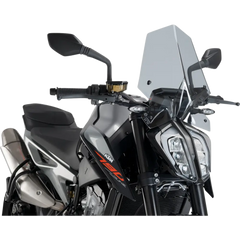 PUIG HI-TECH PARTS New Generation Windscreen - 16-1/4" - Smoke - KTM 9668H