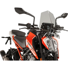 PUIG HI-TECH PARTS New Generation Windscreen - 16-1/4" - Smoke - KTM 9514H