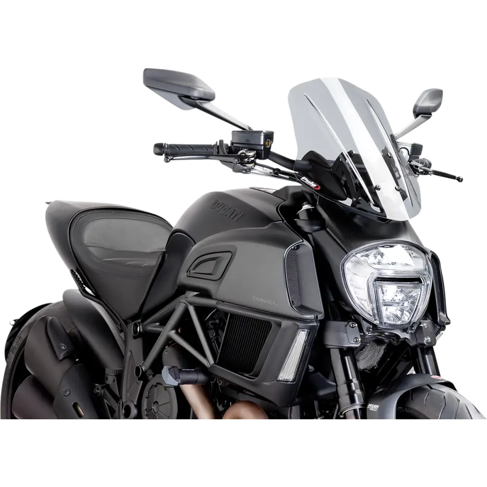 PUIG HI-TECH PARTS New Generation Windscreen - 17-1/2" - Smoke - Diavel 7570H