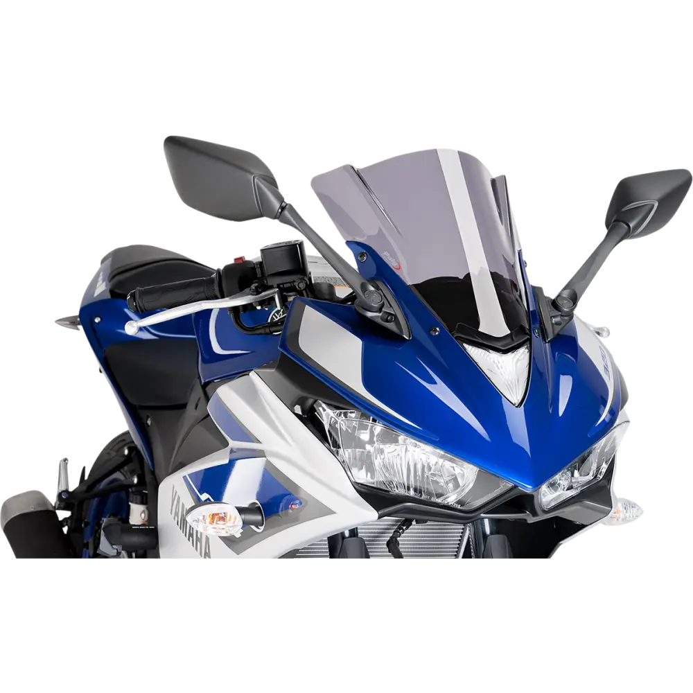 PUIG HI-TECH PARTS Race Windscreen - 11-3/4" - Smoke - Yamaha 7649H
