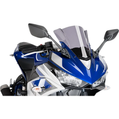PUIG HI-TECH PARTS Race Windscreen - 11-3/4" - Smoke - Yamaha 7649H