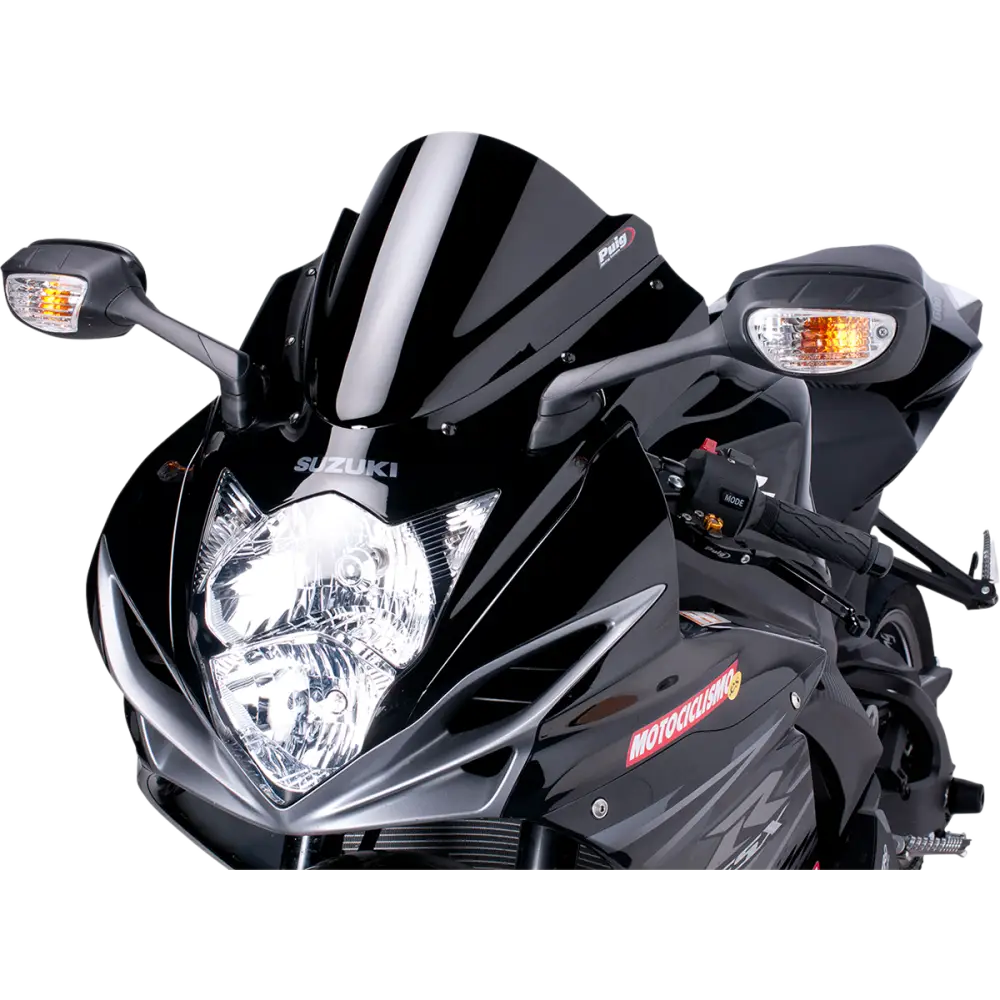 PUIG HI-TECH PARTS Race Windscreen - 11" - Black - Suzuki 5605N