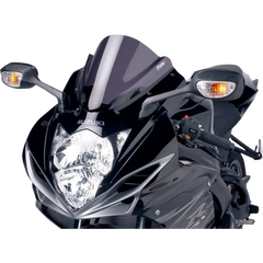 PUIG HI-TECH PARTS Race Windscreen - 11" - Dark Smoke - GSXR6/7 5605F