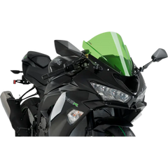 PUIG HI-TECH PARTS Race Windscreen - 13-3/4" - Green - ZX-6R 3177V
