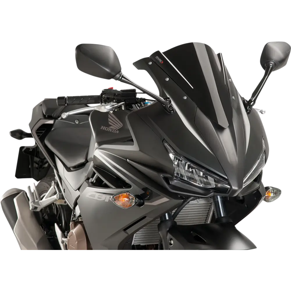 PUIG HI-TECH PARTS Race Windscreen - 13" - Black - CBR500R 8903N