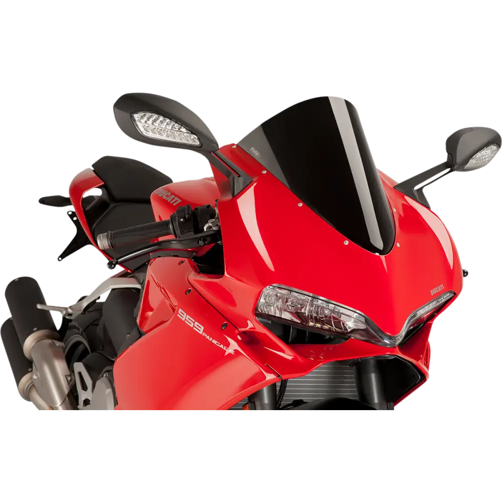 PUIG HI-TECH PARTS Race Windscreen - 14-1/2" - Black - Panigale 7621N